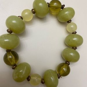 Green grape bracelet with beads